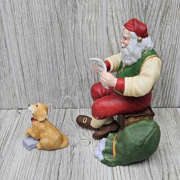 Vintage Lenox 1998 Santa Figurine Dog Limited Edition Porcelain Christmas Decor - Picture 4 of 10